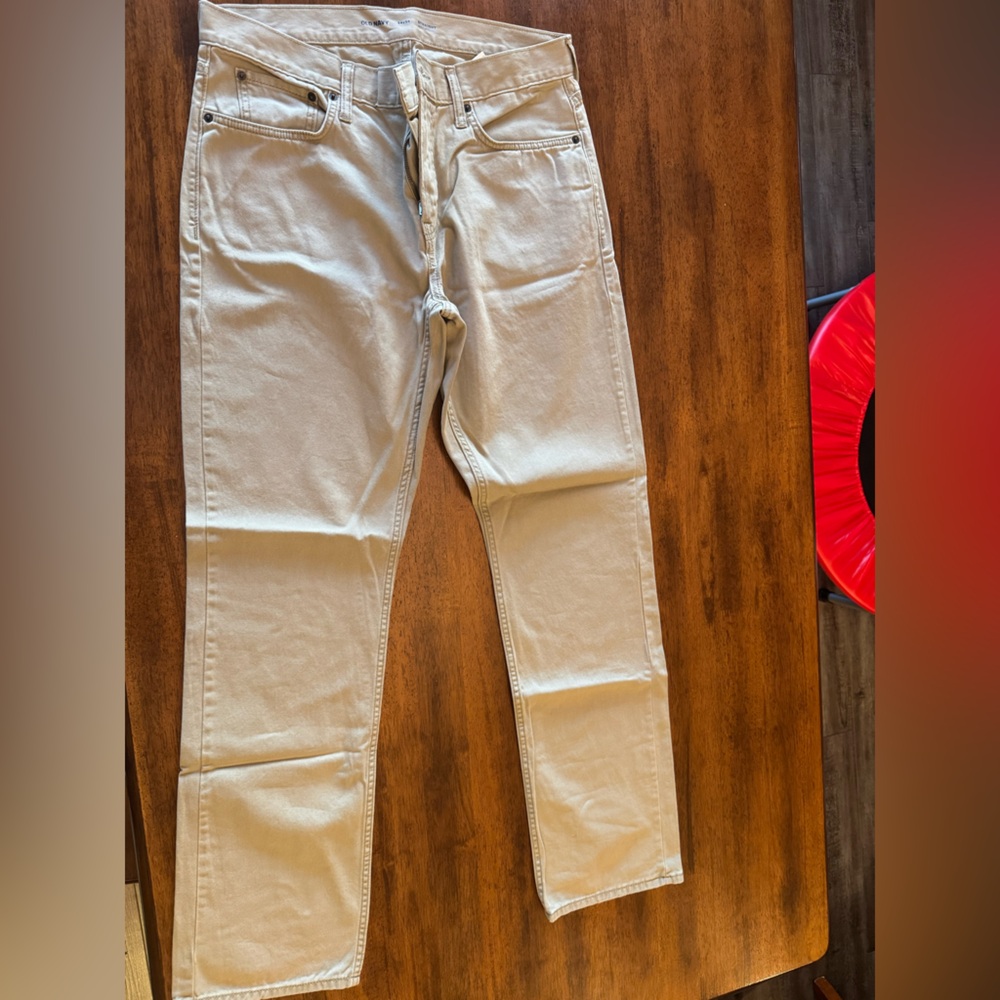 Old Navy Khaki Straight-Leg Pants